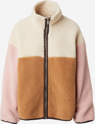 Giacca di pile di Monki in marrone: frontale