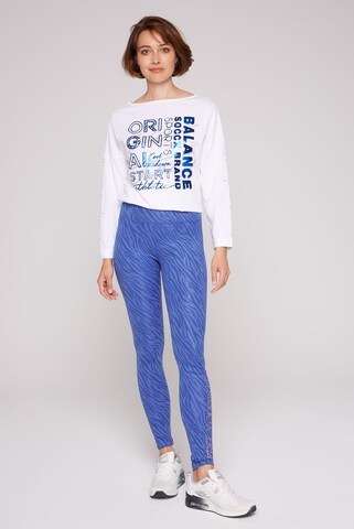 Soccx Skinny Leggings 'Free Yourself' in Blauw