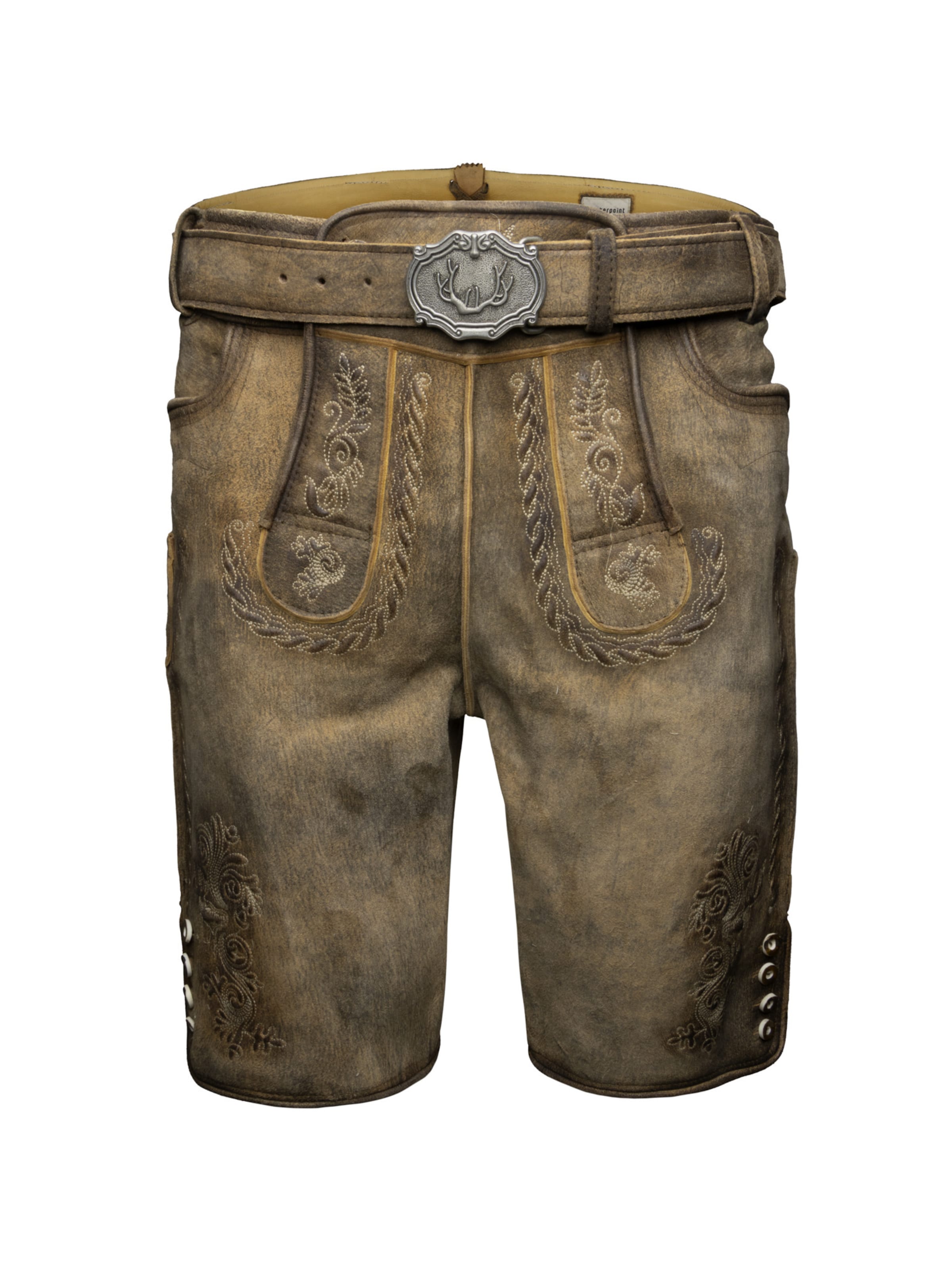 Regular Pantalon folklorique 'Wastl' STOCKERPOINT en marron : devant