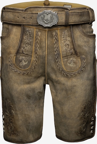 Pantalon folklorique 'Wastl' STOCKERPOINT en marron : devant