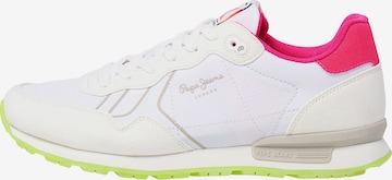 Pepe Jeans Sneakers 'Brit Neon' in White: front