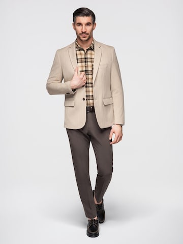 Coupe regular Veste de costume Ombre en beige