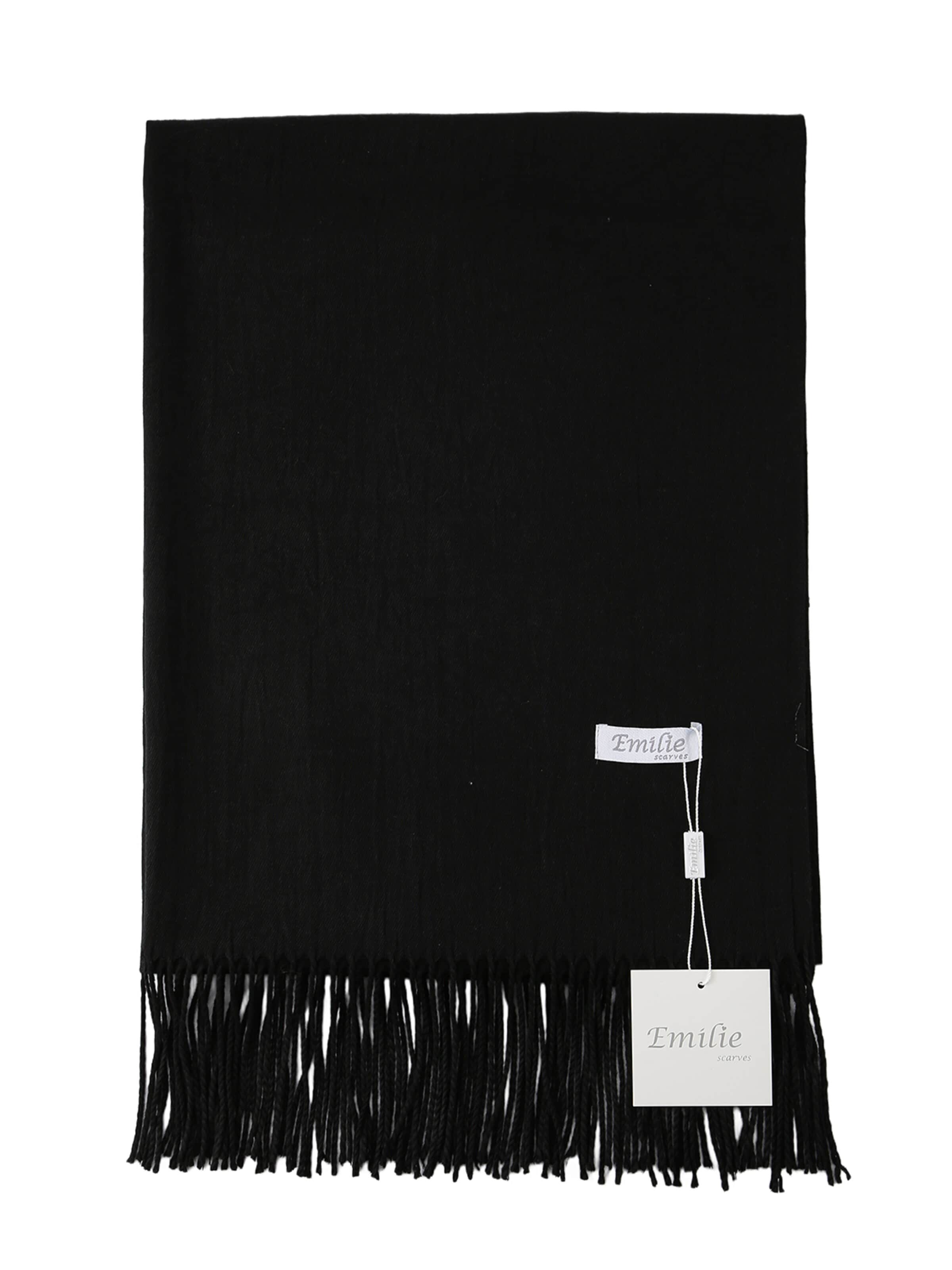 Emilie collection Sjaal 'Pashmina scarf' in Zwart: voorkant