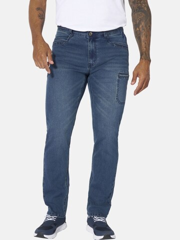 Jan Vanderstorm Loose fit Cargo Jeans 'Tuve' in Blue: front
