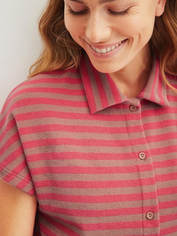 CALIDA Slaapshirt 'Lounge Stripe' in Beige