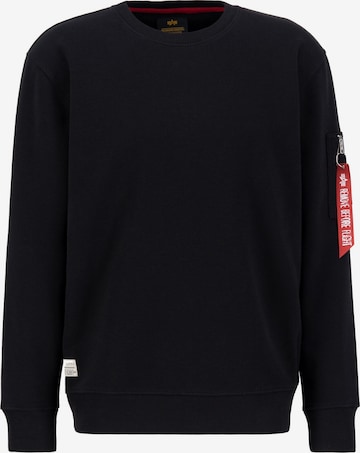 ALPHA INDUSTRIES Sweatshirt 'USN Blood Chit' in Schwarz: Vorderseite