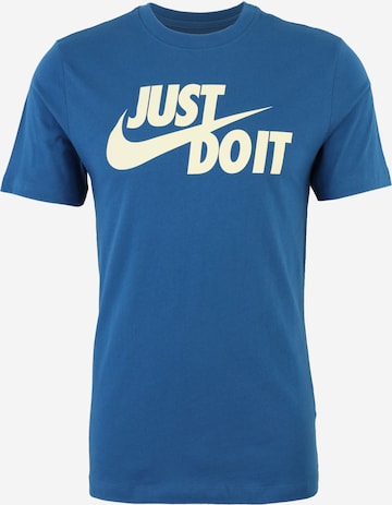 Nike Sportswear Regular fit Majica | modra barva: sprednja stran
