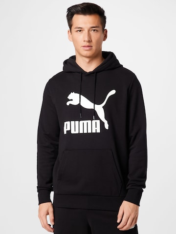 Sweat-shirt 'Classics' PUMA en noir : devant