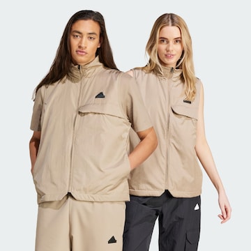 Gilet de sport 'City Escape' ADIDAS SPORTSWEAR en beige : devant