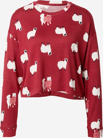 raudona Gilly Hicks Pižaminiai marškinėliai: priekis