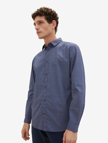 Coupe regular Chemise TOM TAILOR en bleu