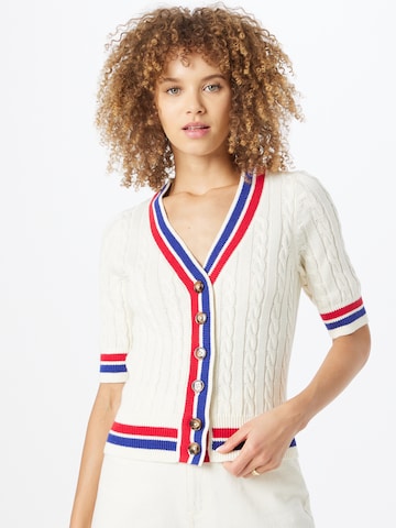 King Louie Knit Cardigan 'Malo' in White: front