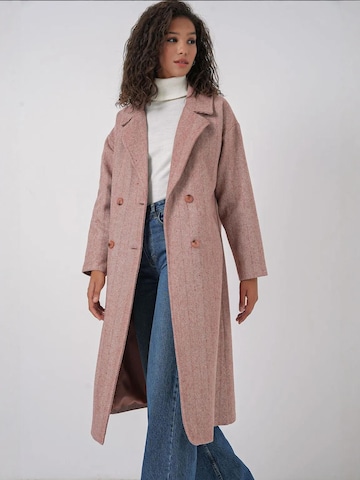 Bigdart - Sobretudo meia-estação em rosa: frente