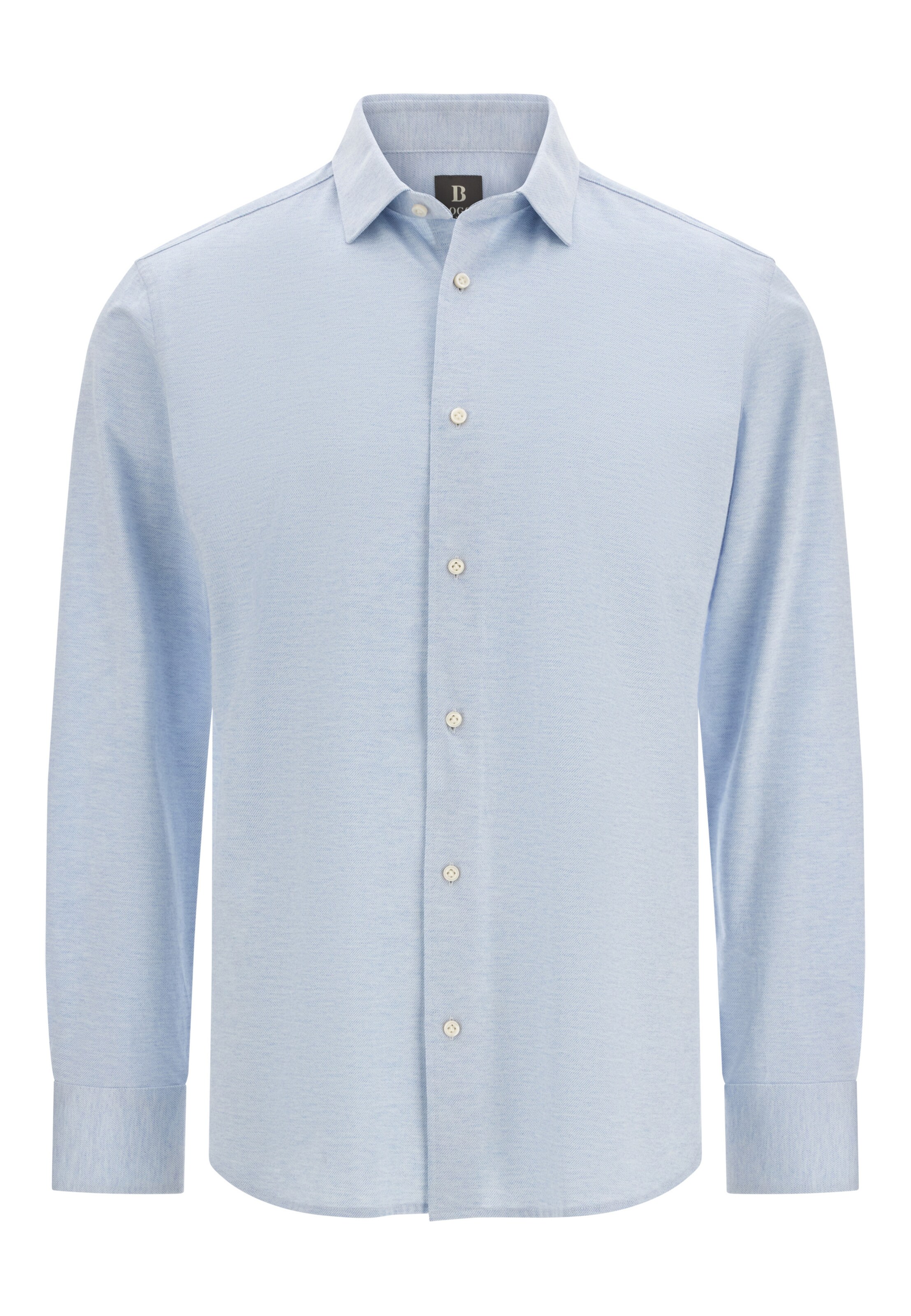 Boggi Milano Regular fit Overhemd 'B Jersey' in Blauw: voorkant
