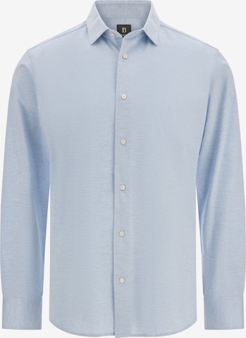 Coupe regular Chemise 'B Jersey' Boggi Milano en bleu : devant