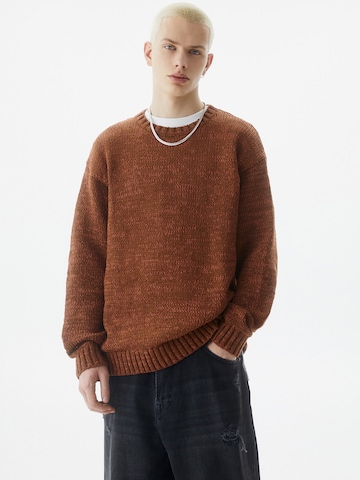 Pull&Bear Sweter w kolorze czerwony: przód