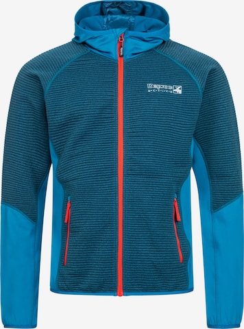deproc Fleecejacke 'ELM' in Blau: Vorderseite