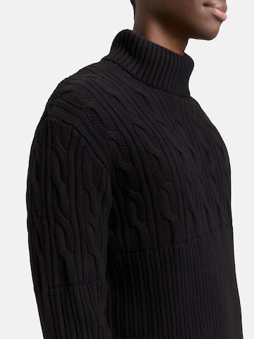 TOM TAILOR DENIM Pullover in Schwarz