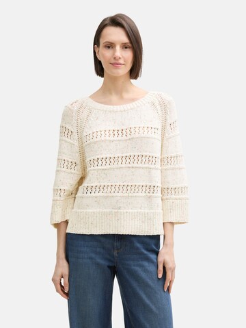 TOM TAILOR Sweater in Beige: front
