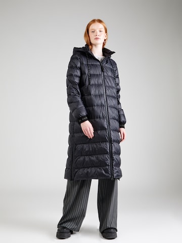 comma casual identity Winter Coat in Black: front