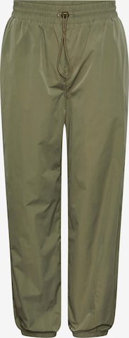 PIECES Tapered Pants 'FRADINA' in Green: front