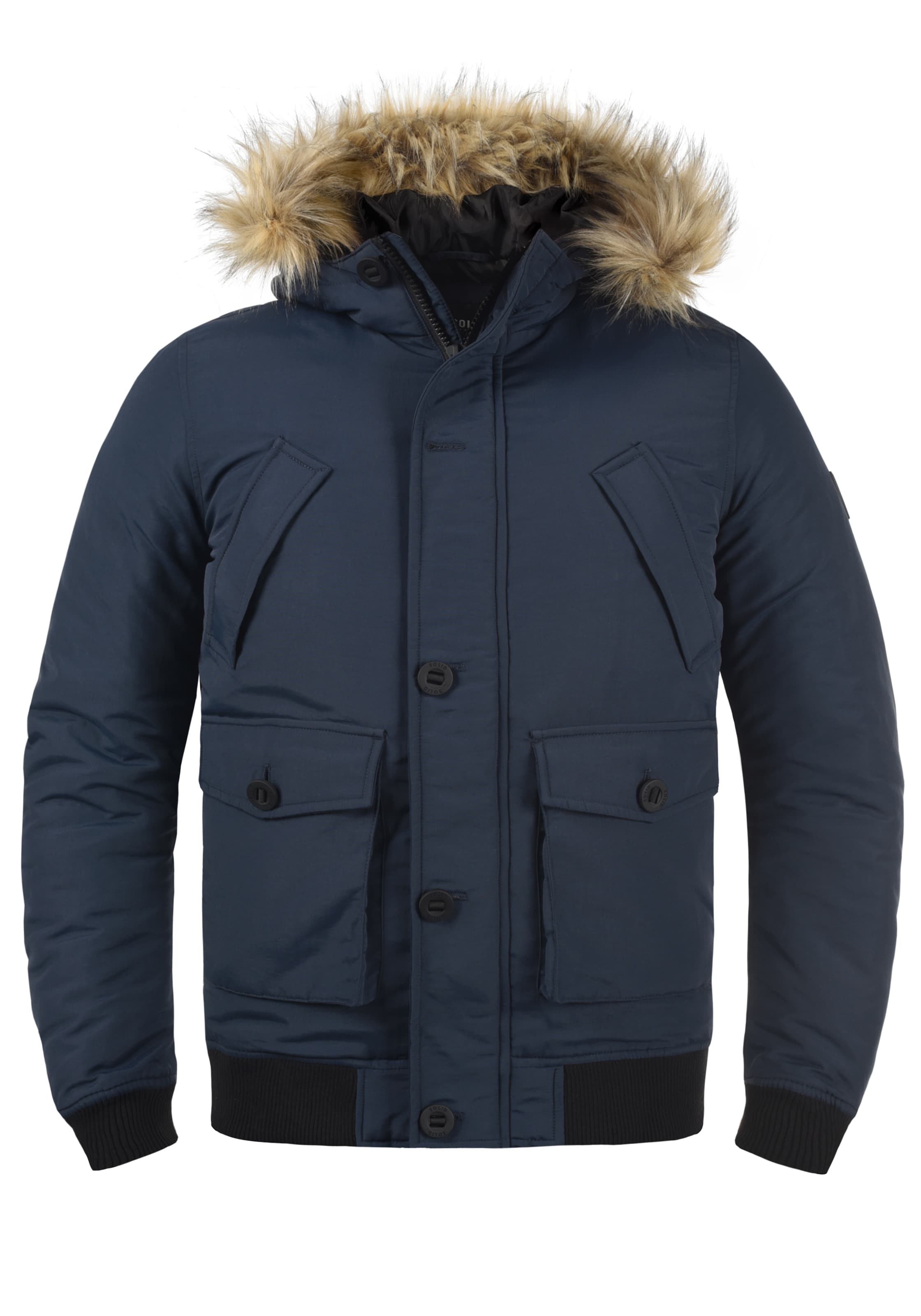 !Solid Winterjas 'Frio' in Blauw: voorkant