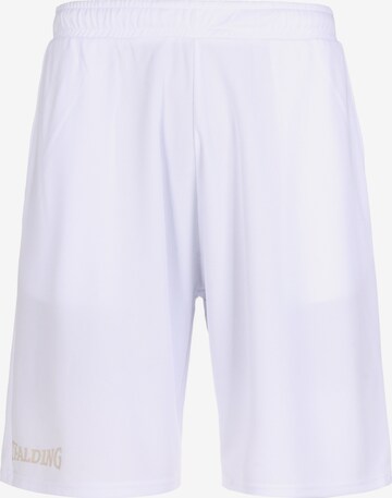 SPALDING Loose fit Workout Pants in White: front
