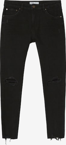 Bershka Slimfit Jeans in Zwart: voorkant