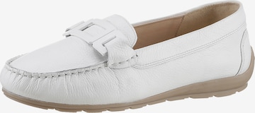 ARA Moccasins in White: front