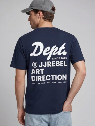 JJ Rebel - Camiseta 'JREBELIJAH' en azul: frente