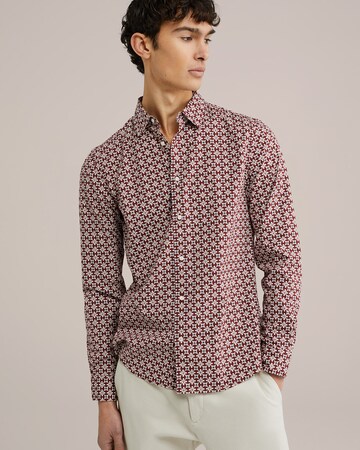 Coupe slim Chemise WE Fashion en rouge : devant
