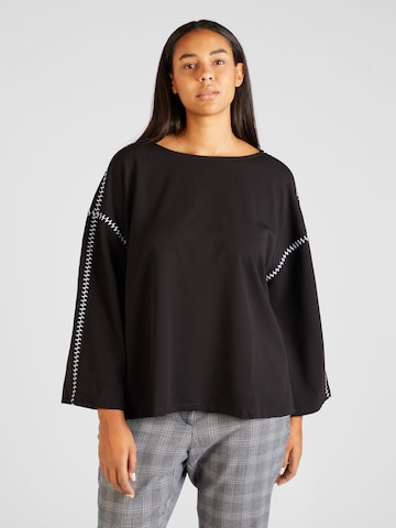 Vero Moda Curve Shirt 'VALENTINA' in Zwart: voorkant