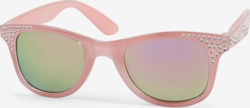styleBREAKER Sunglasses 'Mädchen Nerd Sonnenbrille mit Strass' in Pink: front