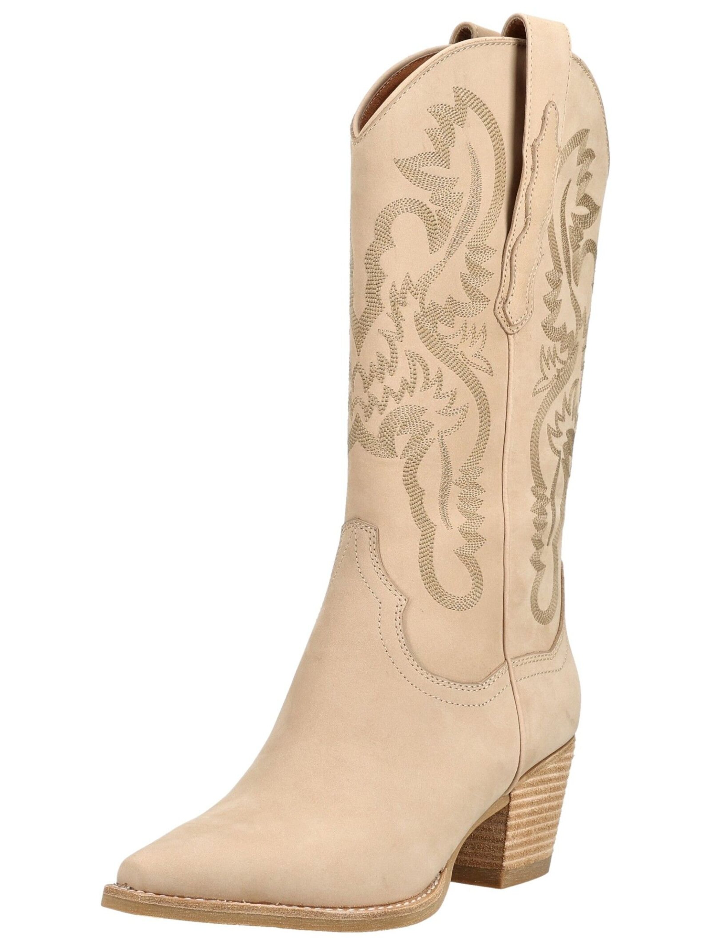 Jeffrey Campbell Cowboylaarzen in Beige: voorkant