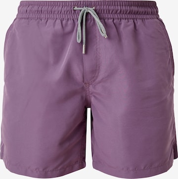 s.Oliver Board Shorts in Purple: front