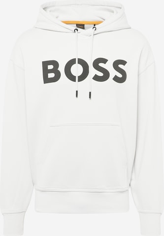 BOSS Orange Sweatshirt in White: front