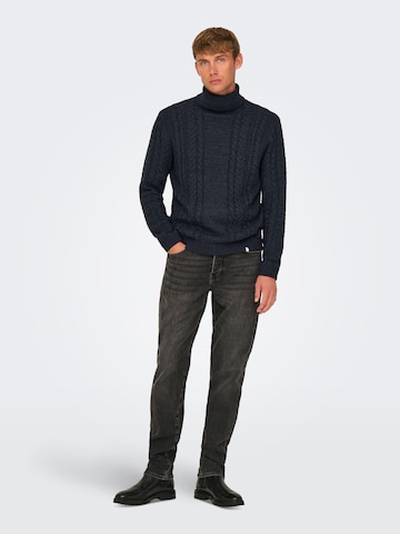 mėlyna Only & Sons Megztinis 'ONSFletcher'