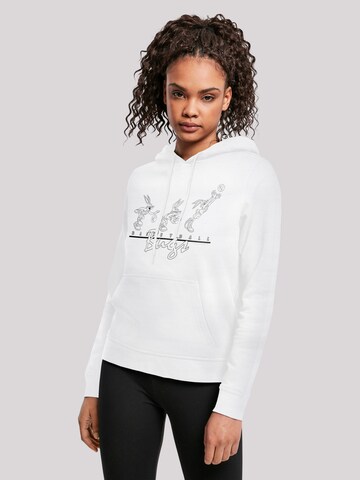 F4NT4STIC Sweatshirt 'Looney Tunes Basketball Bugs' in Weiß: Vorderseite