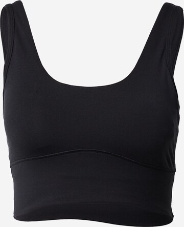 UNDER ARMOUR Bustier Sporttop 'Meridian' in Zwart: voorkant