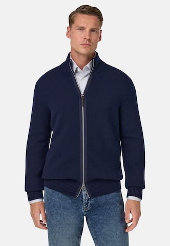 Vestes en maille Boggi Milano en bleu : devant