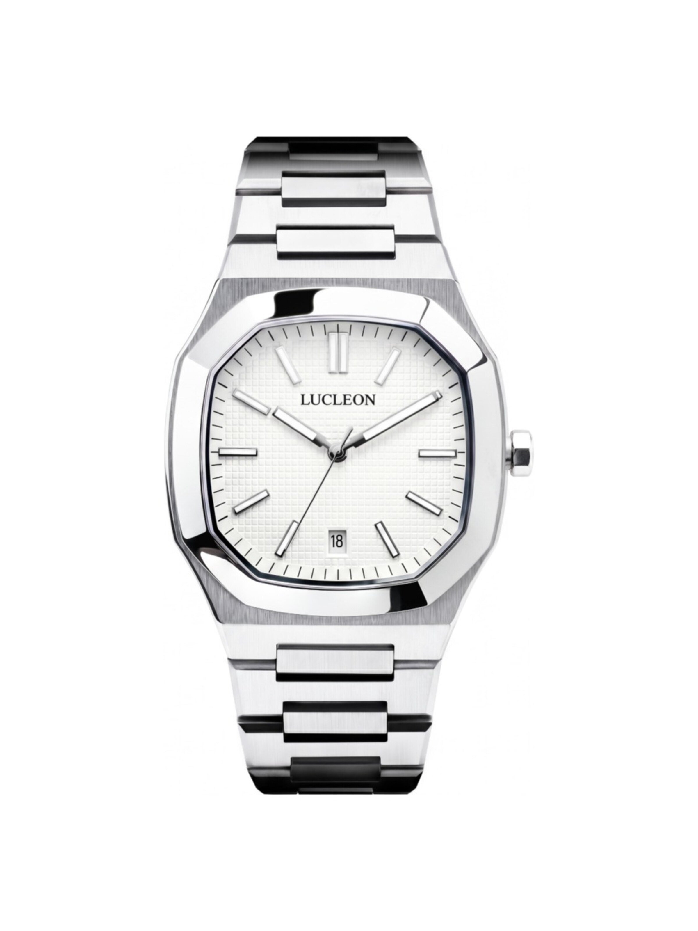 Lucleon Analog Watch 'Vector' in White: front