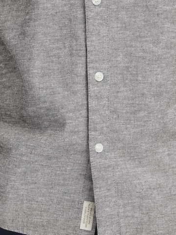 BLEND Regular fit Button Up Shirt ' BHAban Slub Linen Mix ' in Blue