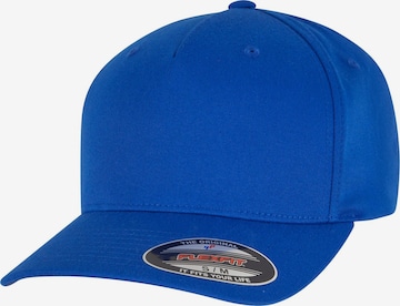 Casquette '5 Panel' Flexfit en bleu : devant