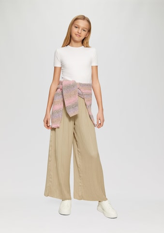 s.Oliver Wide Leg Hose in Beige: Vorderseite