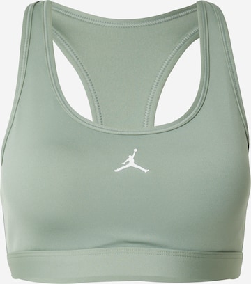 NIKE Спортивный бюстгальтер в Зеленый: спереди