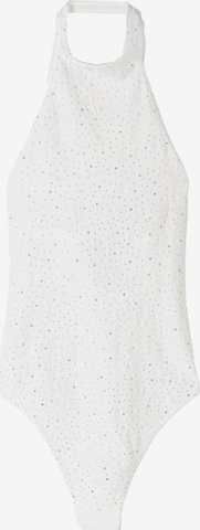 Bershka Koszula body w kolorze beżowy: przód