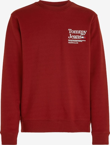 Sweat-shirt Tommy Jeans en rouge : devant