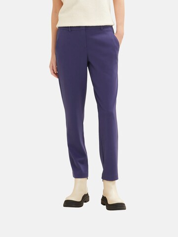 Regular Pantalon chino 'Mia' TOM TAILOR en bleu : devant