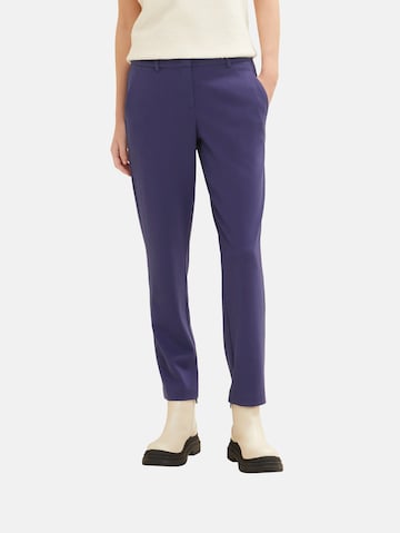 Regular Pantalon chino 'Mia' TOM TAILOR en bleu : devant