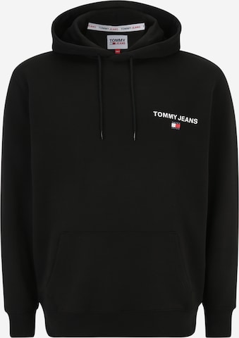 Tommy Jeans Plus - Sweatshirt em preto: frente